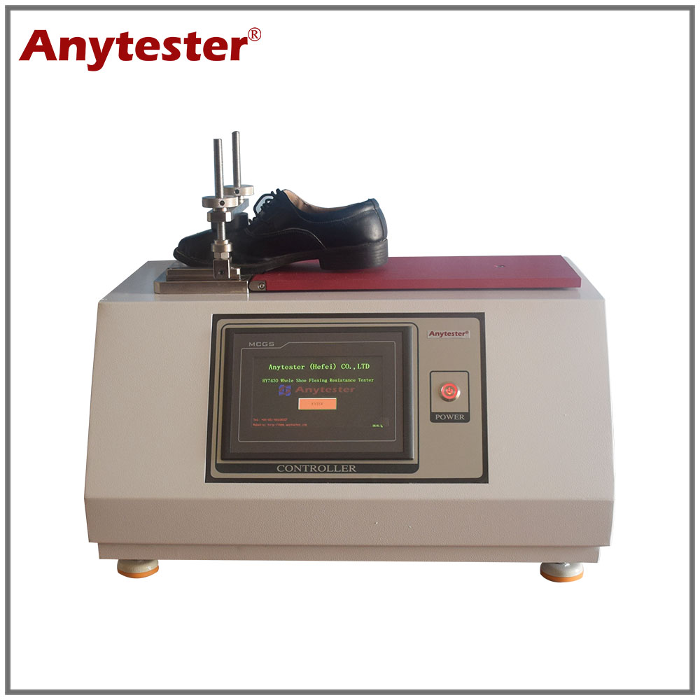 ISO 20344 Tester de resistencia a la flexión de la suela del calzado entero