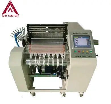 Telar de muestra automático con pantalla táctil